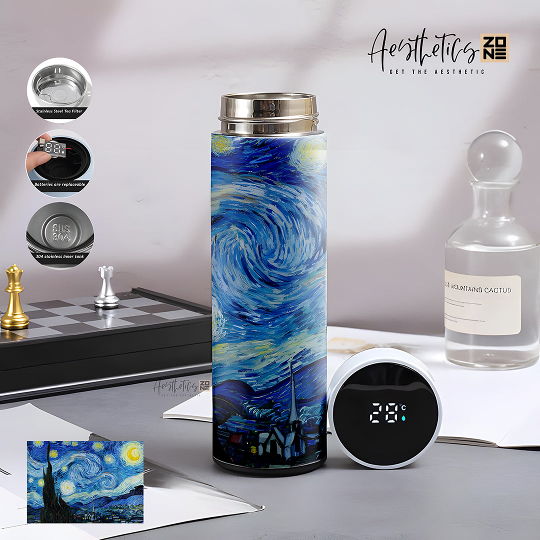 Sip Under the Stars – Starry Night Thermal Bottle