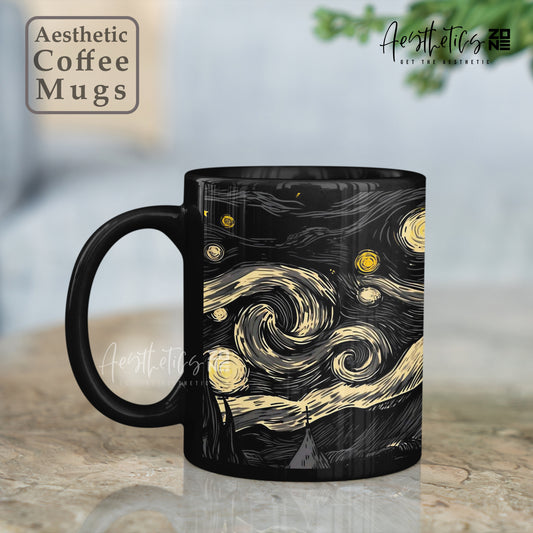 🌌 Starry Night Dreams – Artistic Mug Edition