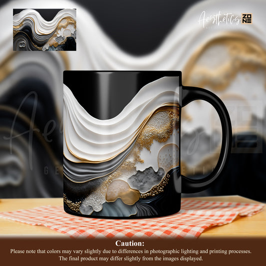Abstract Design – Black Glossy Mug