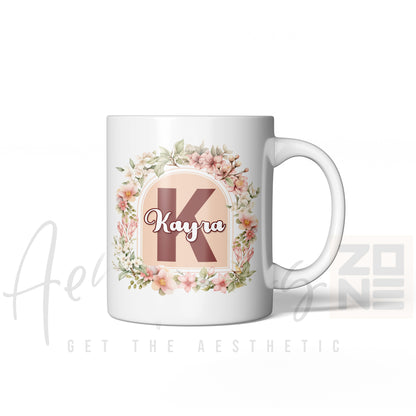 Personalized Floral Name Mugs – Custom Gift for Every Occasion