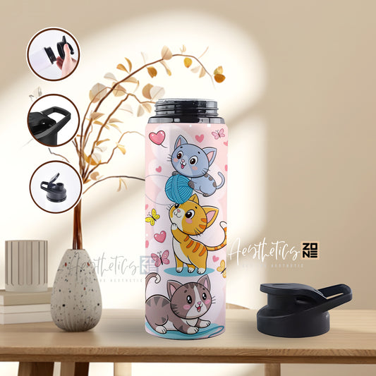 Cute Cat Design – Aesthetic Everyday Water Bottles