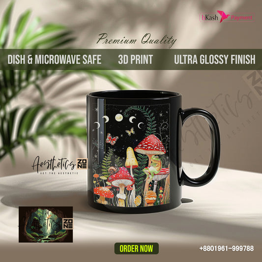 🍄🌙 Cute Mushroom & Moon Mug