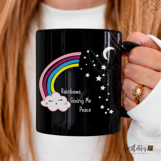 🌈 Rainbow Peace – Feel-Good Mug Edition