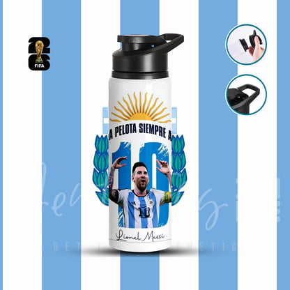 Lionel Messi Minimal Aesthetic Edition Aluminum Sports Water Bottle