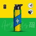 Brazil Custom Name Edition Aluminum Sports Water Bottle with free key rings