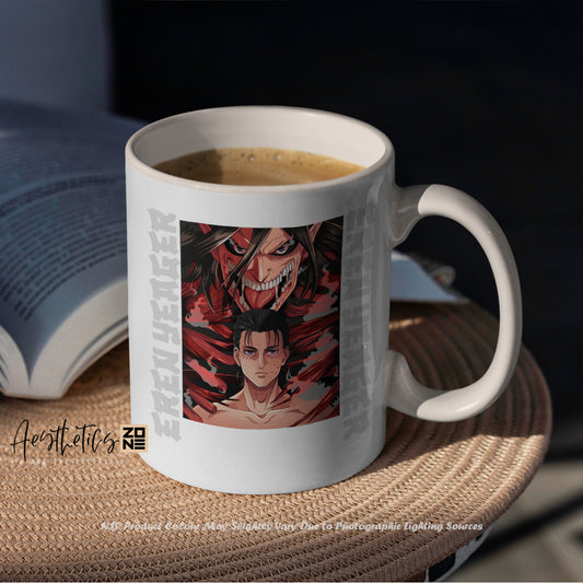 From Freedom to Fury – Eren Yeager Design Mug