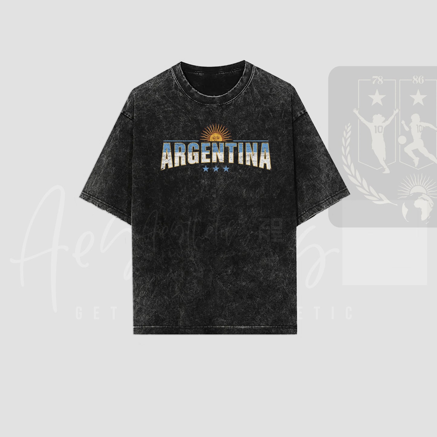 Argentina Legacy Champions Oversized Acid Wash Tee