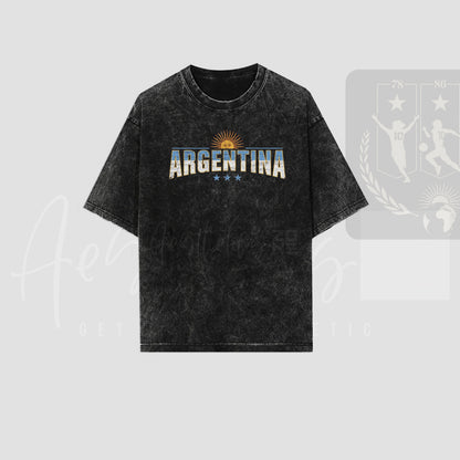 Argentina Legacy Champions Oversized Acid Wash Tee