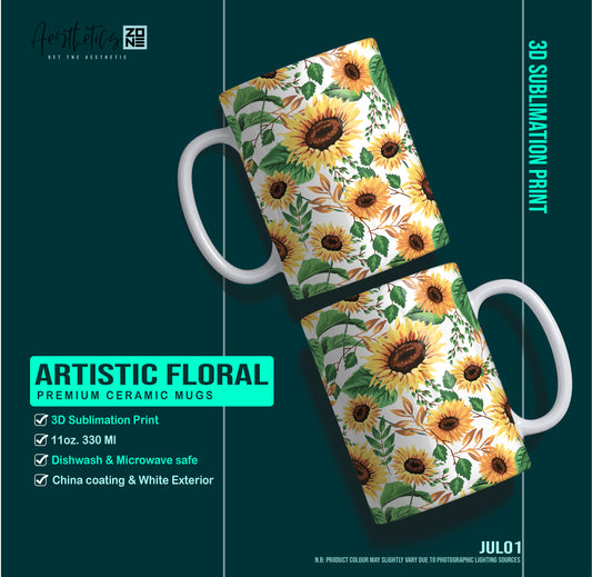 🌻 Sunny Sips – Sunflower Design Mug