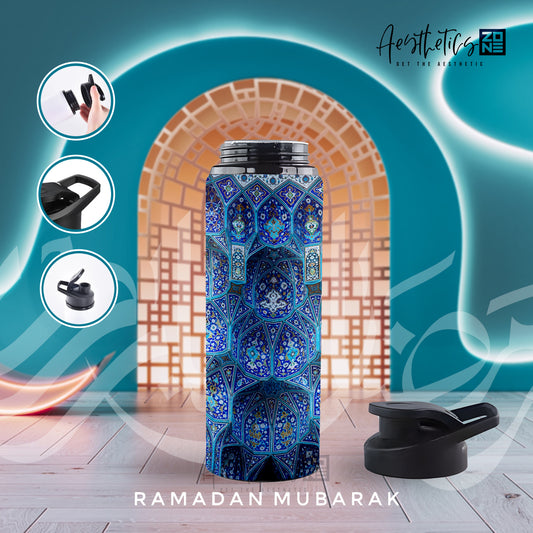 Blue Thematic Islamic Pattern – Elegant & Timeless Bottle Design