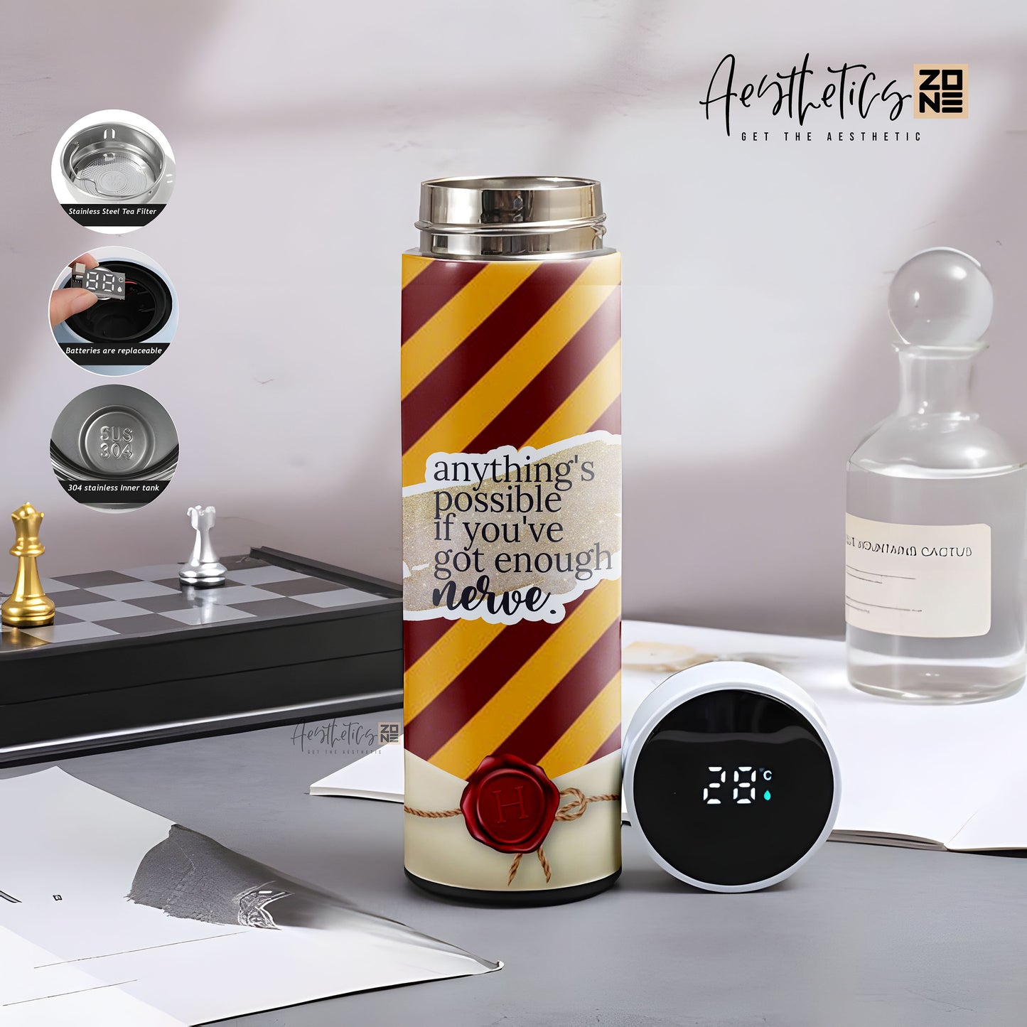 “Anything’s Possible” Harry Potter Quote Bottle
