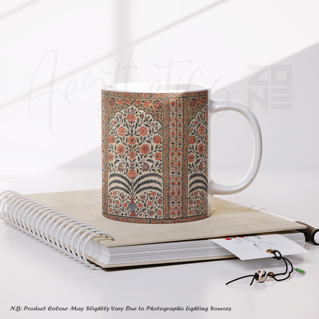 Arabic Prayer Mat Pattern Mug – Spiritual Elegance for Daily Sips