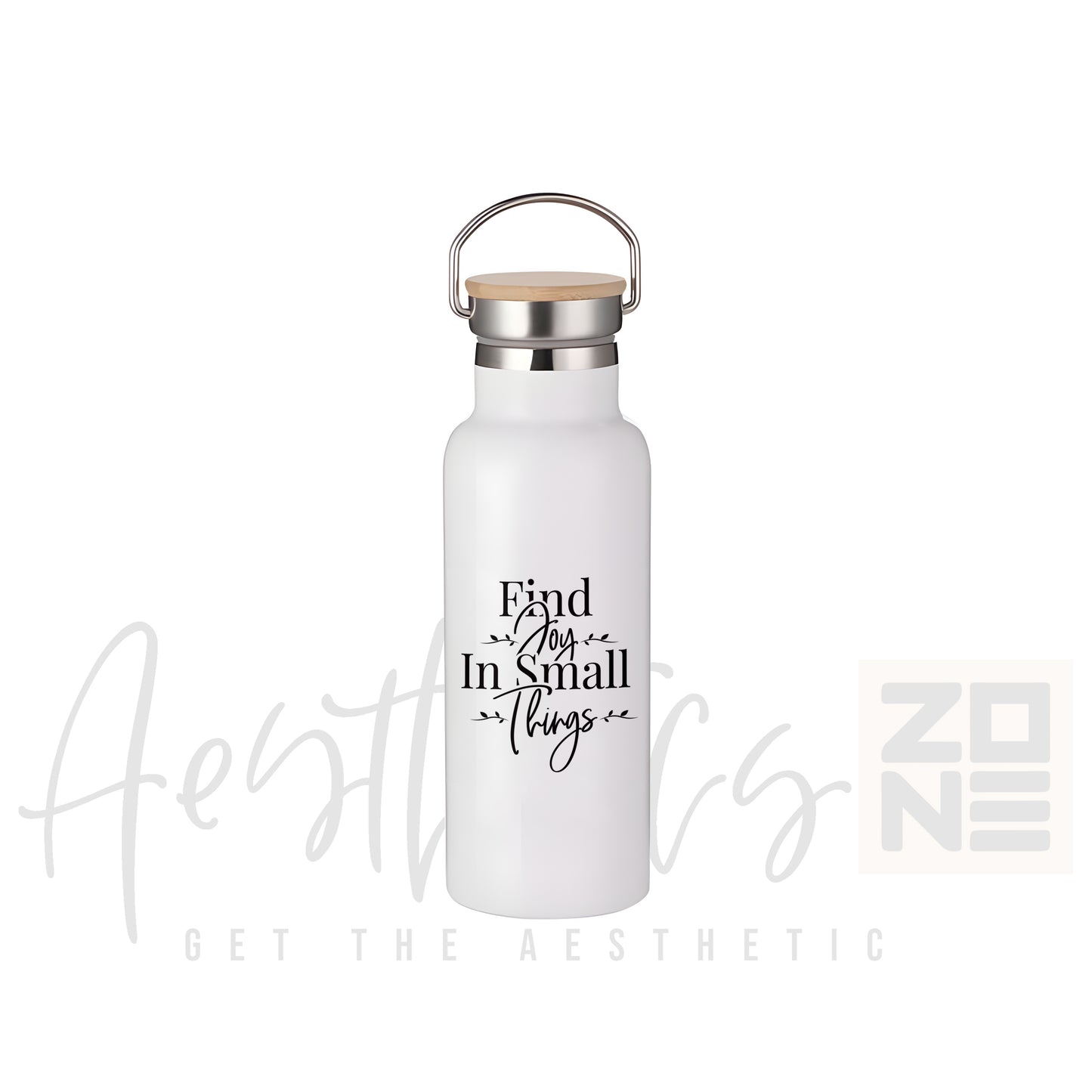 Find Joy in Small Things — Minimal Typography Bottle