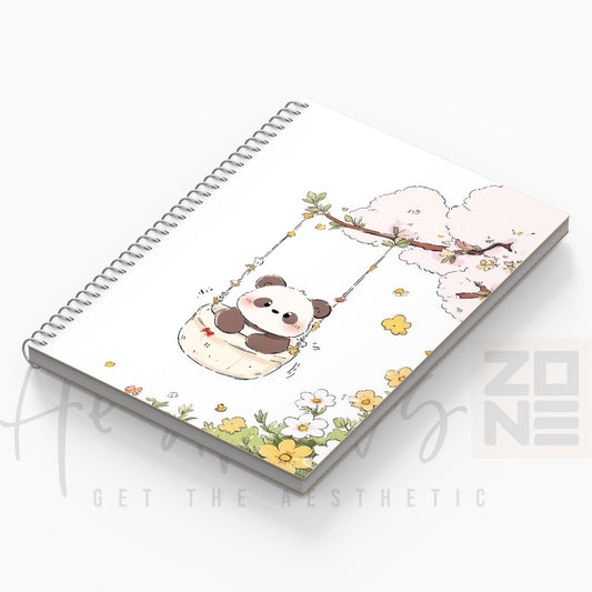 Panda Rolling on Tree Notepad