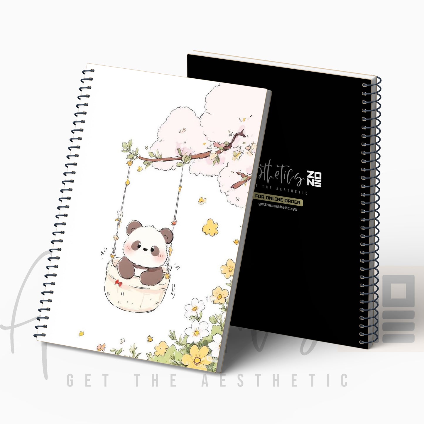 Panda Rolling on Tree Notepad