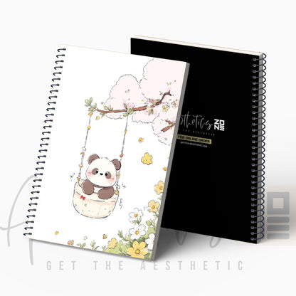 Panda Rolling on Tree Notepad