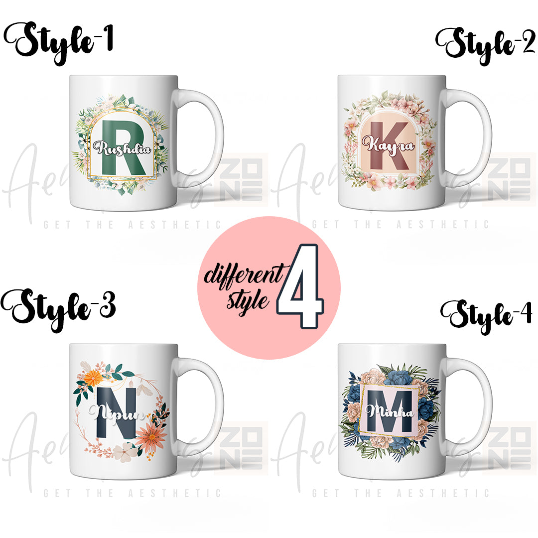Personalized Floral Name Mugs – Custom Gift for Every Occasion