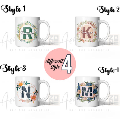 Personalized Floral Name Mugs – Custom Gift for Every Occasion