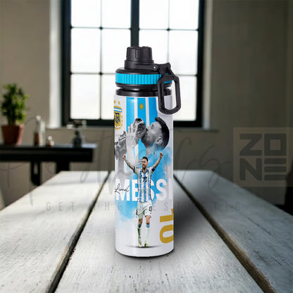 🐐 Iconic Backprint – Messi Edition Bottle with free key rings