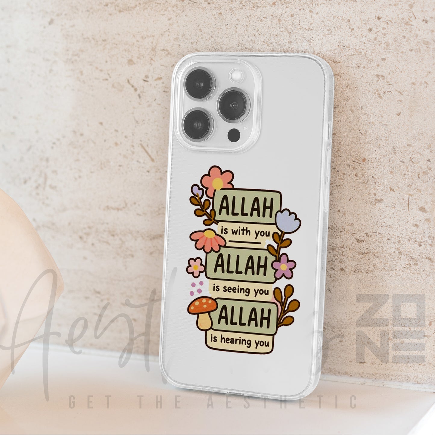 Divine Reminder — Allah Is Always With You Transparent Case