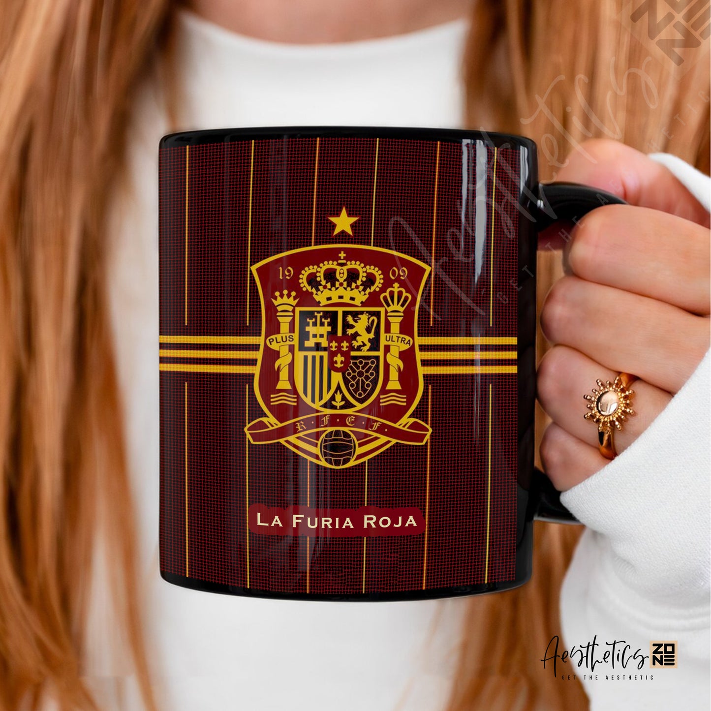La Roja Pride - Spain football crest design Black Mug
