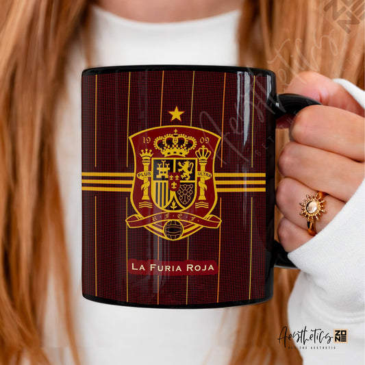 La Roja Pride - Spain football crest design Black Mug