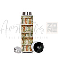 A Cozy Floral Bookshelf Thermal Bottle
