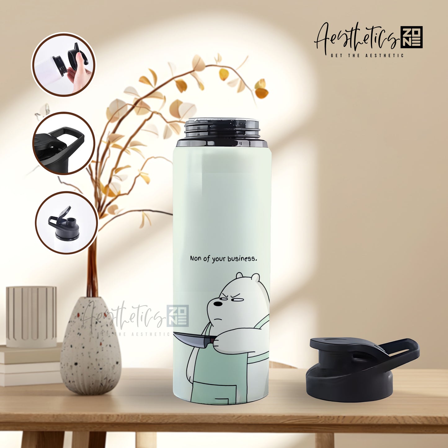 None of Your Business – Panda Attitude Bottle