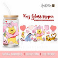 Winnie the Pooh Cartoon Design Premium Glass Can