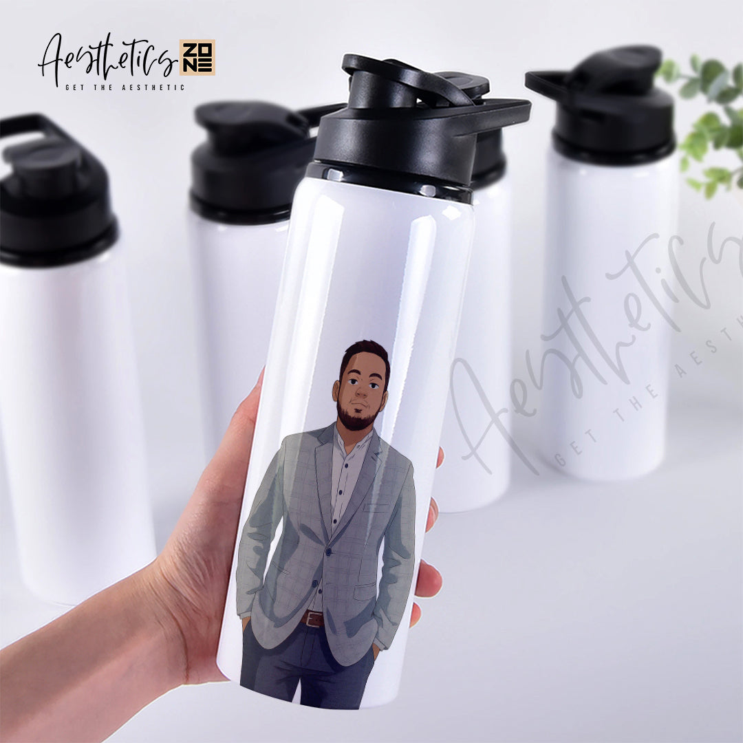 Customized Cartoon style Water bottles with name