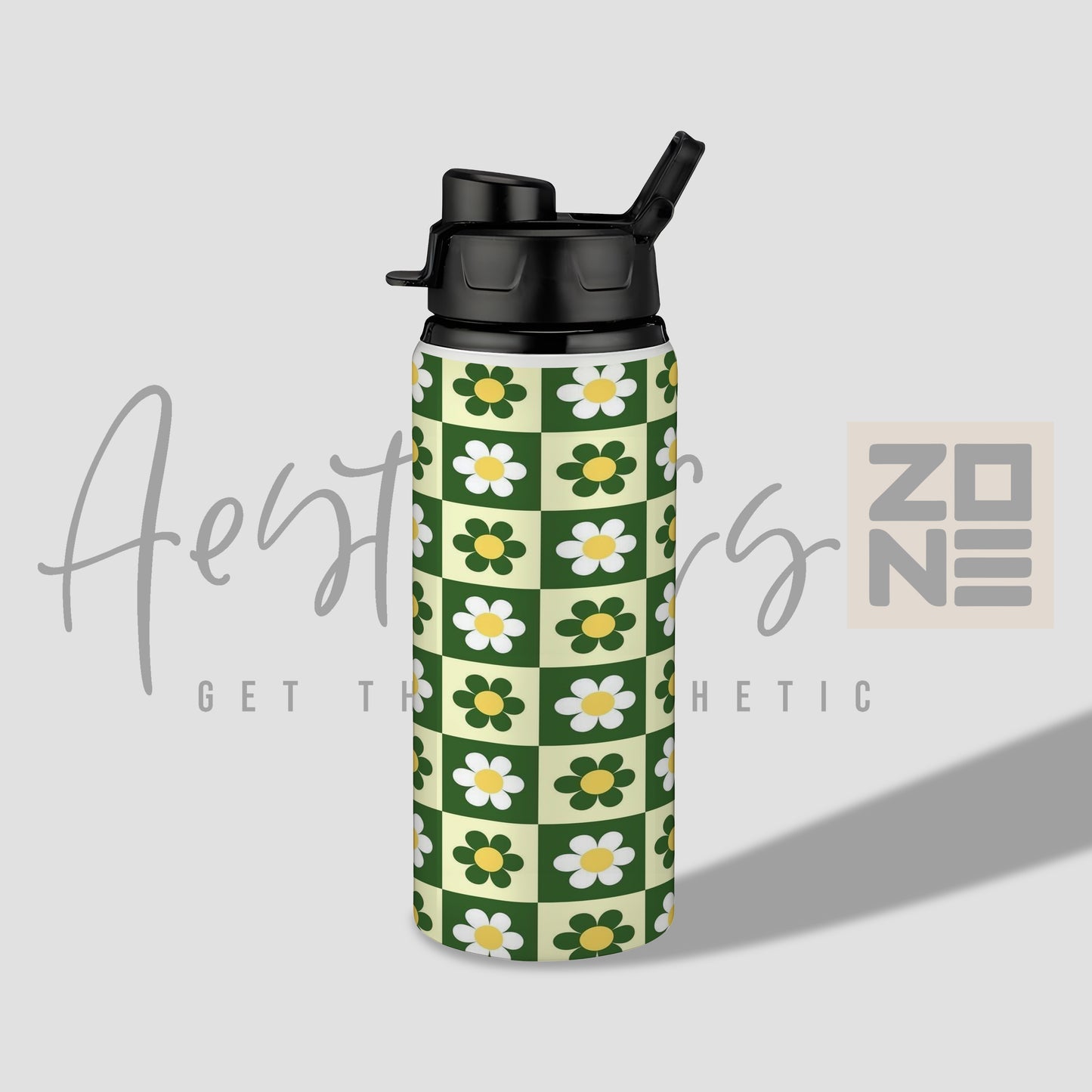 Bloom in Every Sip – Daisy Floral Bottle