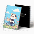 Panda on Bicycle Floral Notepad