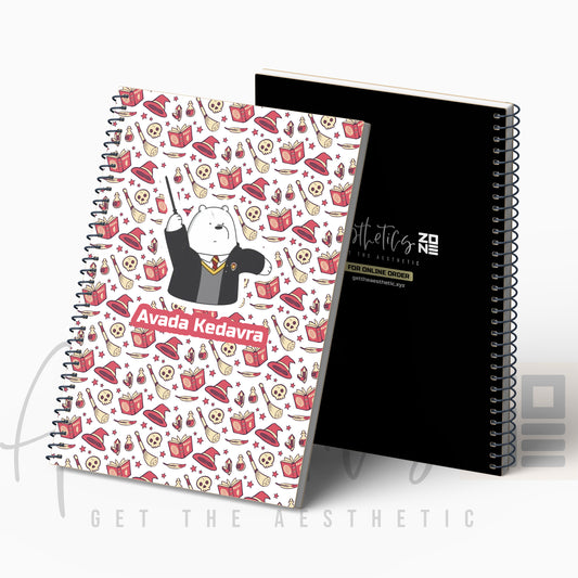 Avada Kedavra Cartoon Wizard Notepad