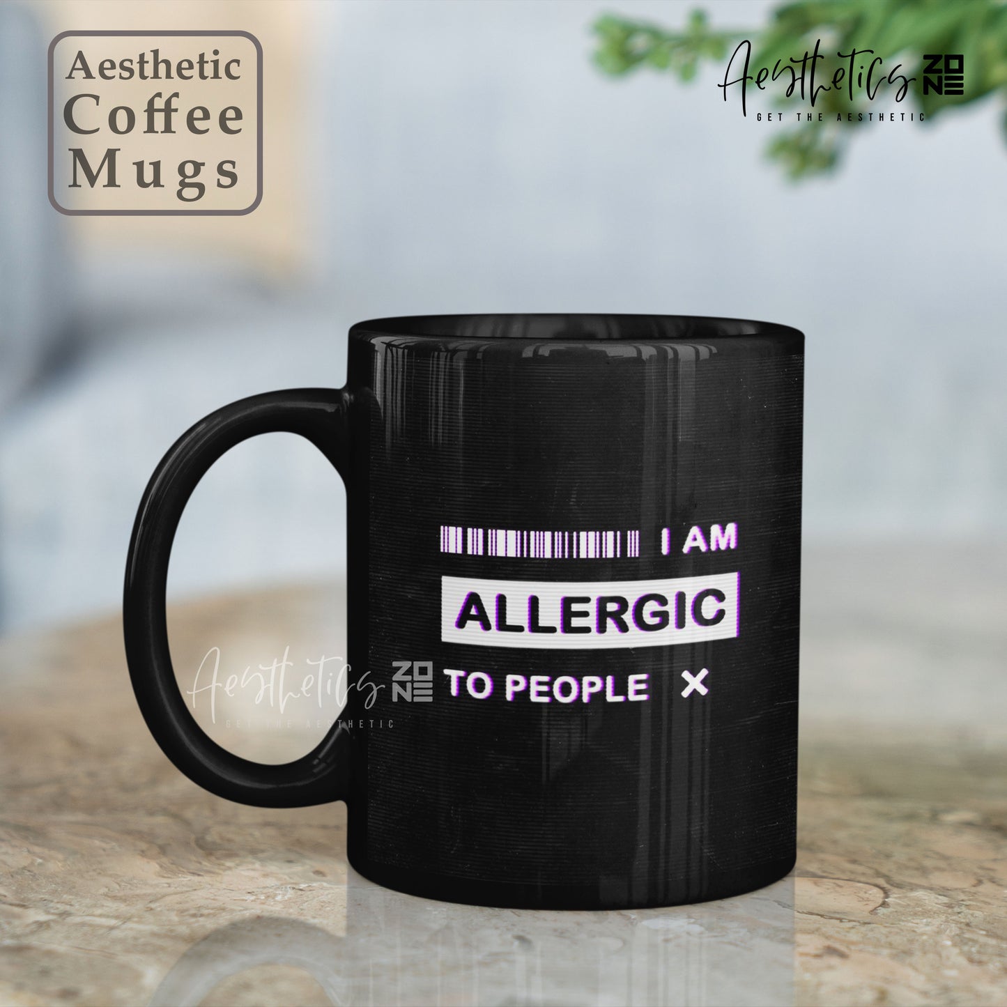 🙃 I’m Allergic to People – Introvert Mood Mug