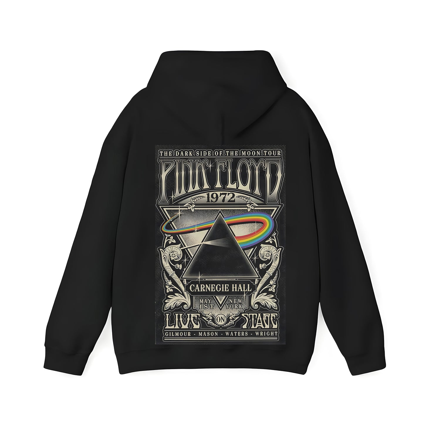 Vintage Pink Floyd Art Hoodie – Retro Rock Graphic Oversized Cotton Hoodie