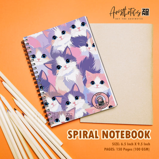Stay Pawsitive – Adorable Cat-Themed Notebook