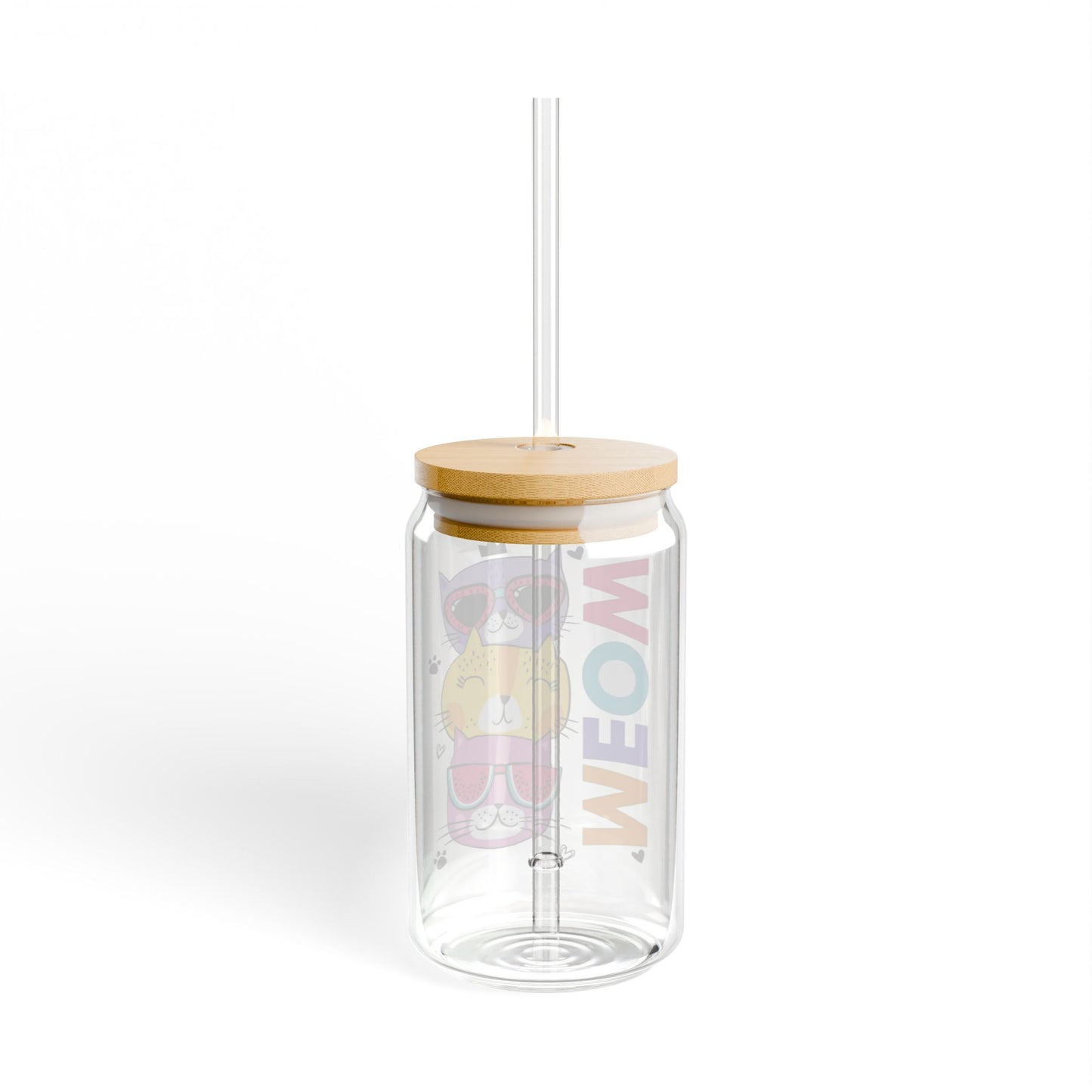 Meow cat mother's special glass cup