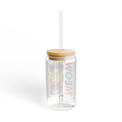 Meow cat mother's special glass cup