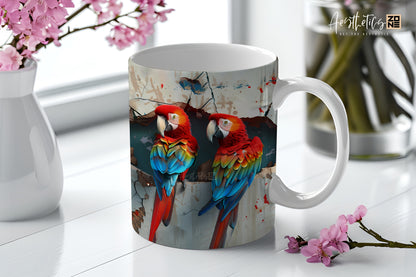 🦜 3D Parrot Mug