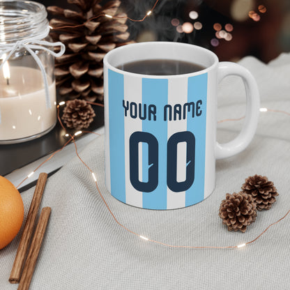 Argentina Player Style Mugs – Add Your Name, Feel the Glory