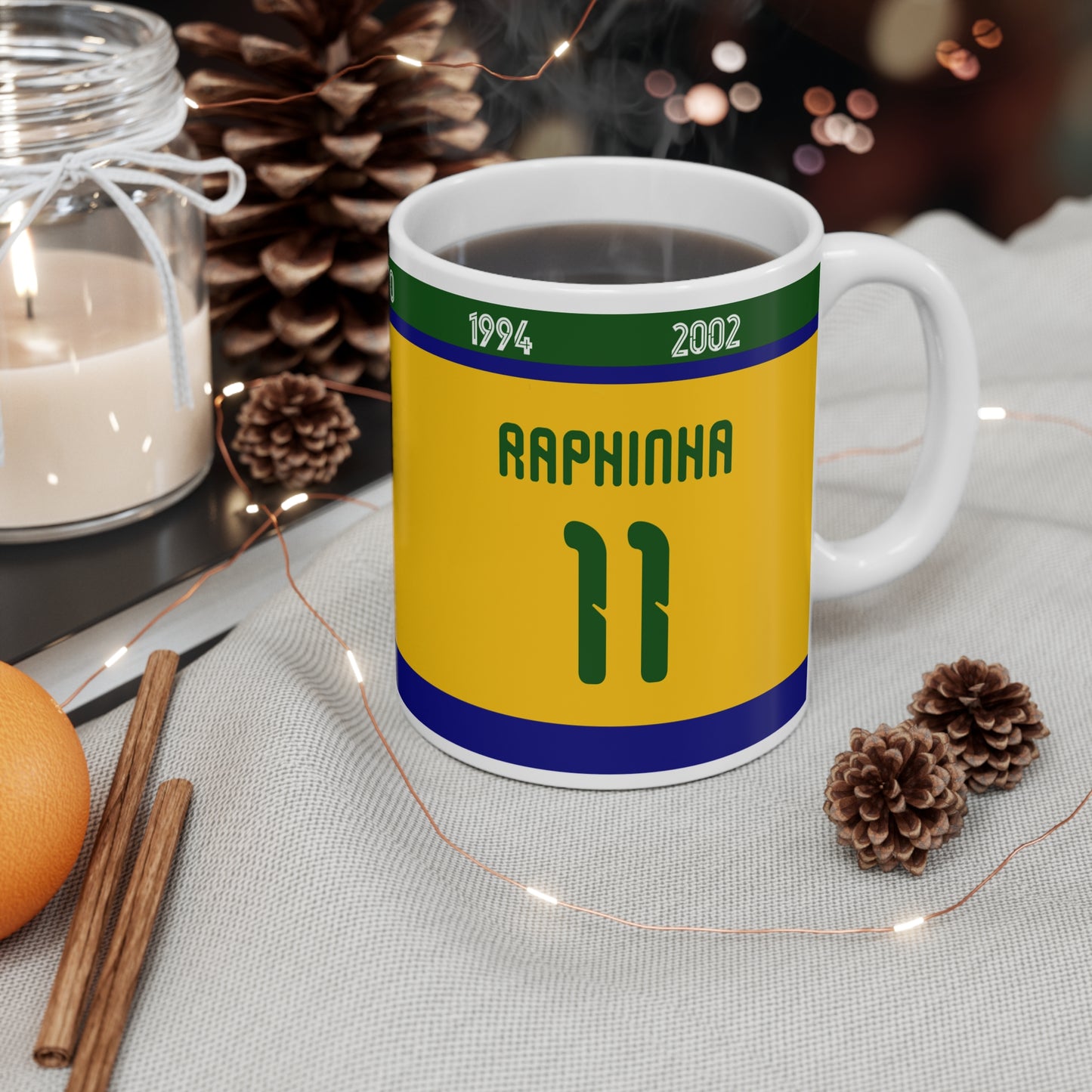 Brazil Player Style Mugs – Add Your Name, Feel the Glory