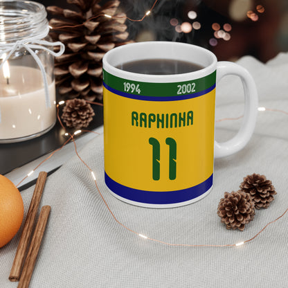 Brazil Player Style Mugs – Add Your Name, Feel the Glory