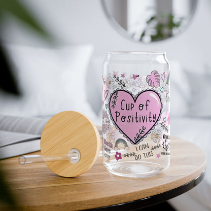 Cup of positivity Glass cup