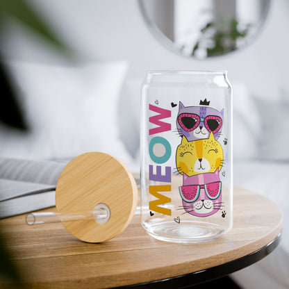 Meow cat mother's special glass cup