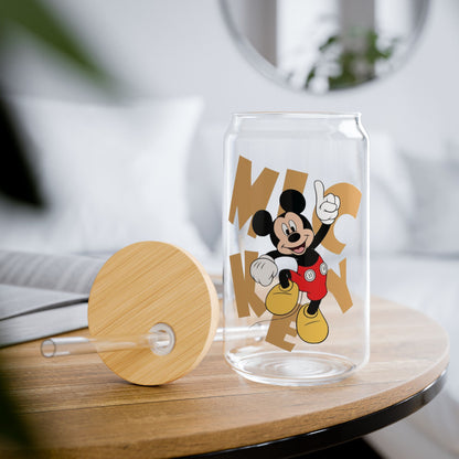 Vintage Mickey Style Libbey Glass Cup – Iconic Cartoon Design