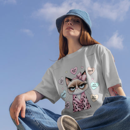 Meow & Heart – Valentine’s Cute Cat T-Shirt