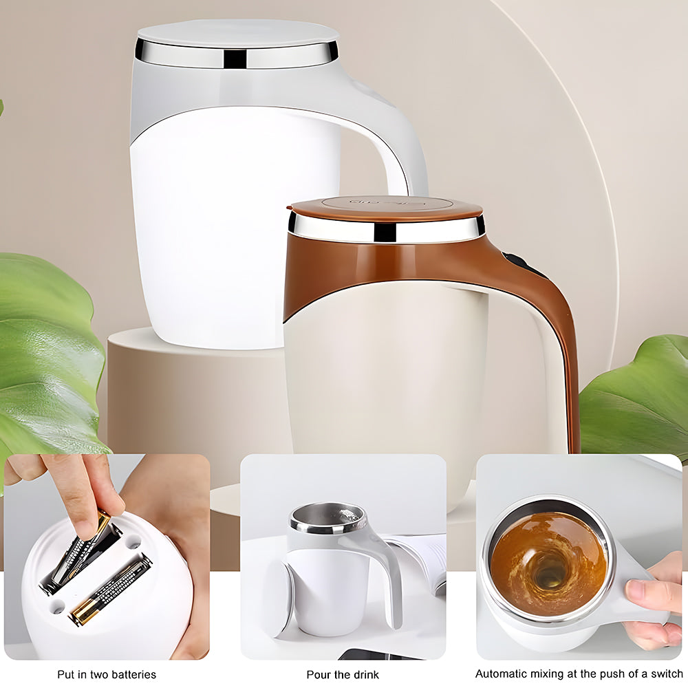Magnetic Stirring Coffee Mug stainless steel- Suitable for Coffee/Milk/Tea/Hot Chocolate