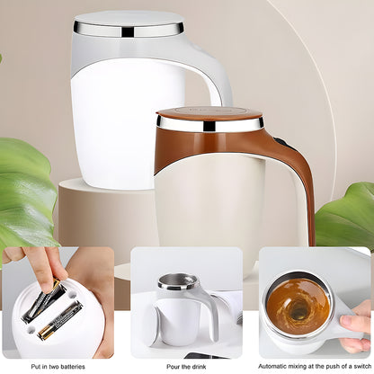 Magnetic Stirring Coffee Mug stainless steel- Suitable for Coffee/Milk/Tea/Hot Chocolate