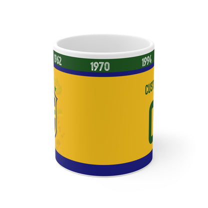 Brazil Player Style Mugs – Add Your Name, Feel the Glory