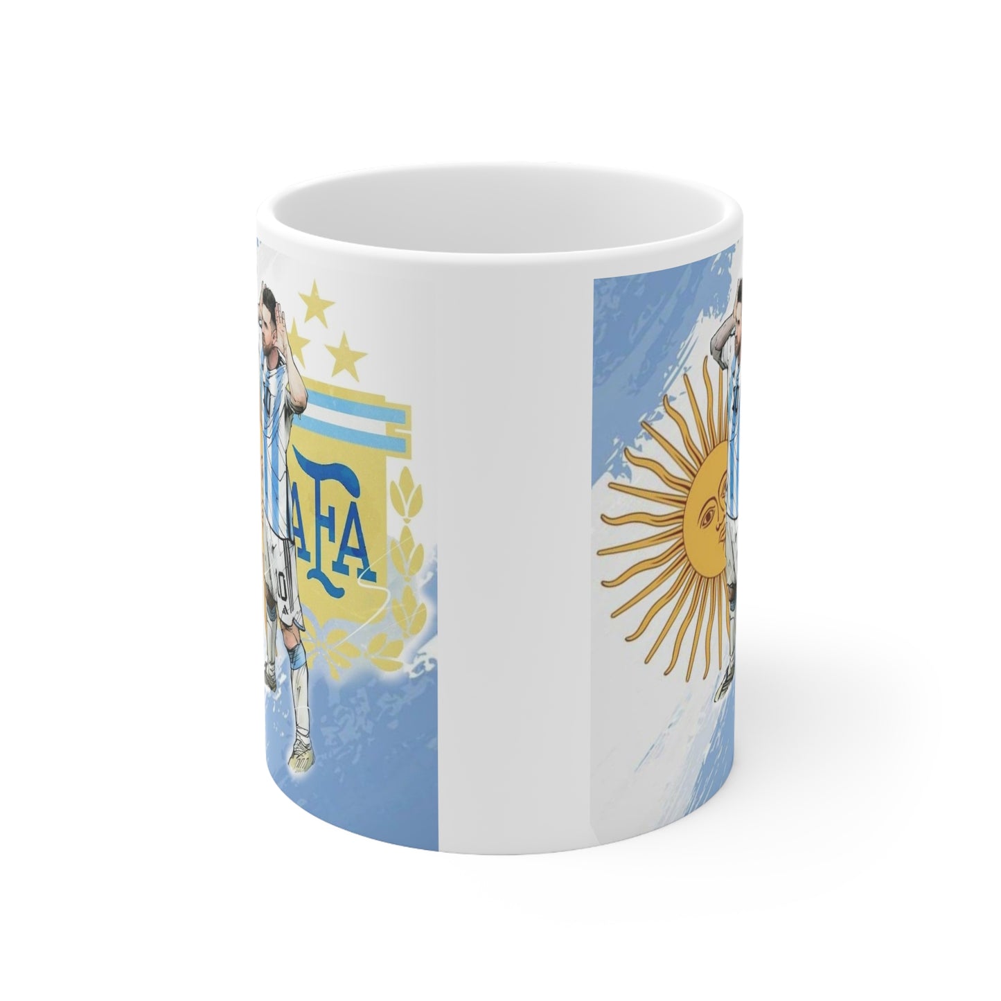 Celebrate Messi’s Greatest Moments – Premium White Mug